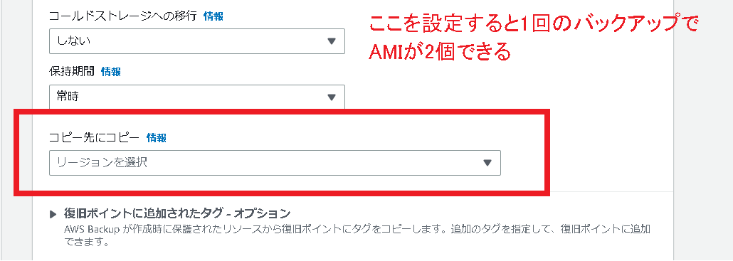 AWS Backup 2AMIĂ܂