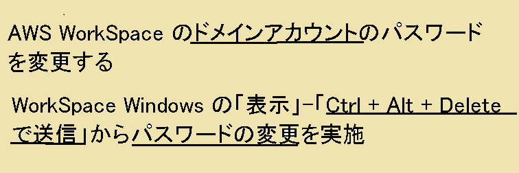 AWS WorkSpace のパスワードを変更する